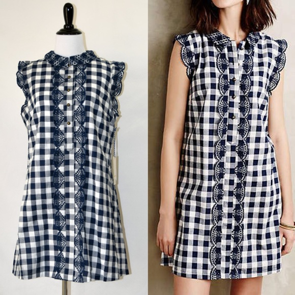 dear creatures Dresses & Skirts - NWT Dear Creature Anthropologie Gingham Mini Dress